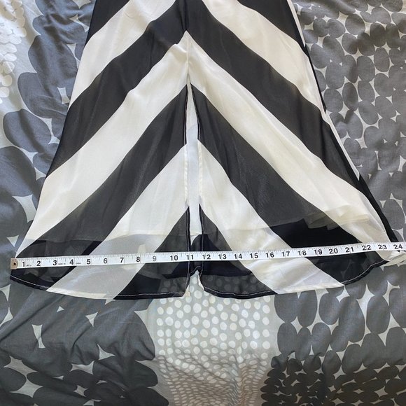 Christopher John Rogers for Target Chevron Sleeveless Slip Dress Black White 4 - Picture 10 of 11